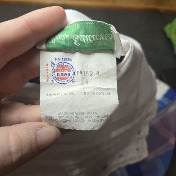 Rare Editions Vtg Union Made Girls Dress Plaid Cottage/ Little House Sz 6 - Picture 4 of 10